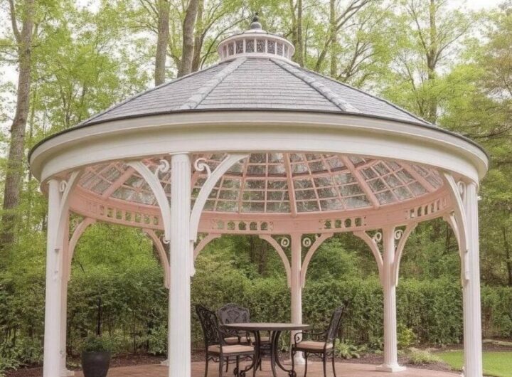 Montaż oświetlenia na altanie